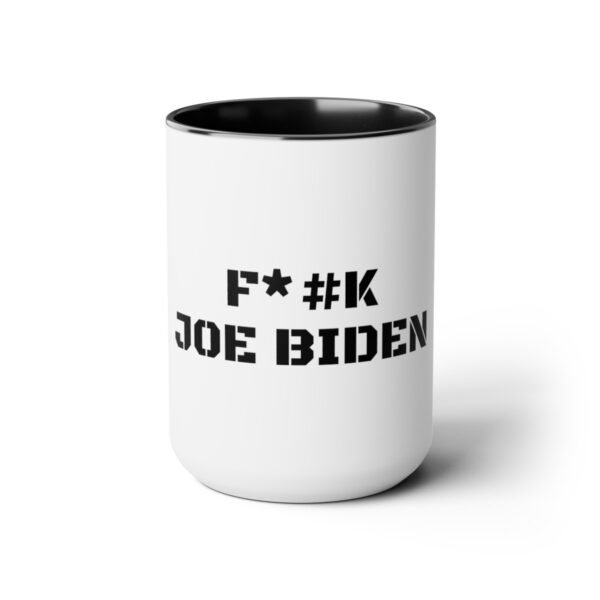 F*#k Joe Biden  Two-Tone Coffee Mugs, 15oz - Image 4