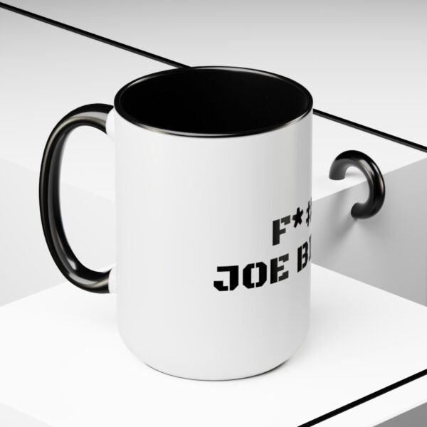 F*#k Joe Biden  Two-Tone Coffee Mugs, 15oz - Image 5