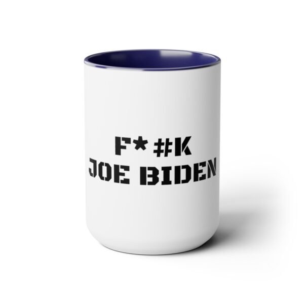 F*#k Joe Biden  Two-Tone Coffee Mugs, 15oz - Image 6