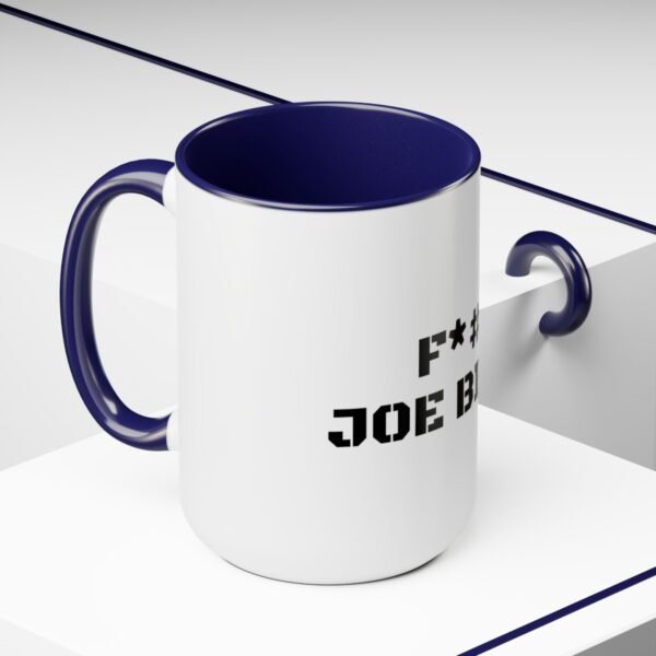 F*#k Joe Biden  Two-Tone Coffee Mugs, 15oz - Image 7