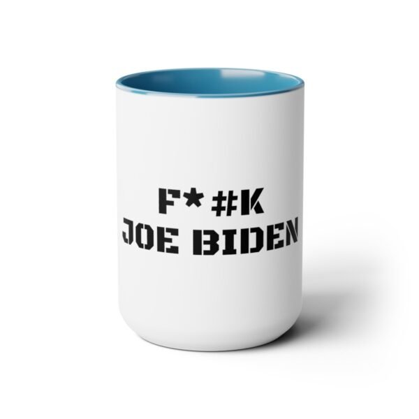 F*#k Joe Biden  Two-Tone Coffee Mugs, 15oz - Image 8